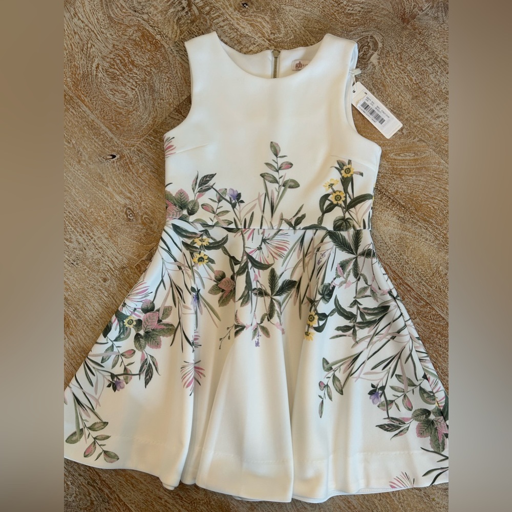 White with floral dress girls